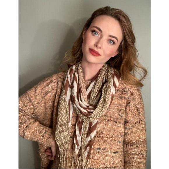 EPICE Scarf Copenhagen Paris Cotton Craftsman Handmade 77" Long Tribal Print - Picture 2 of 4